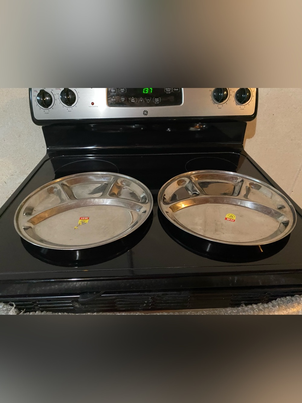 Stainless Steel Divided Thali Plate Set - Silver